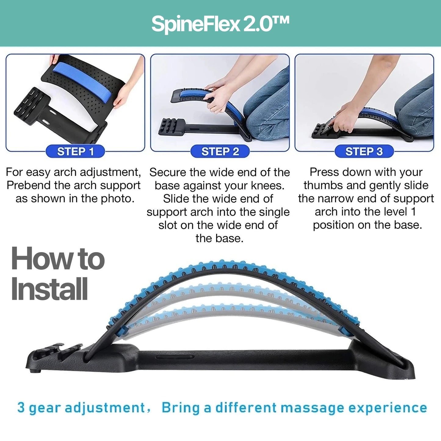 SpineFlex 2.0 | Back Pain Relief | Back Stretcher