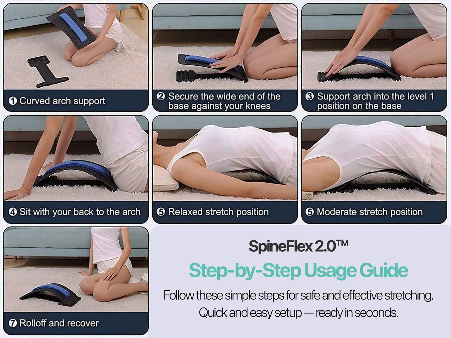 SpineFlex 2.0 | Back Pain Relief | Back Stretcher